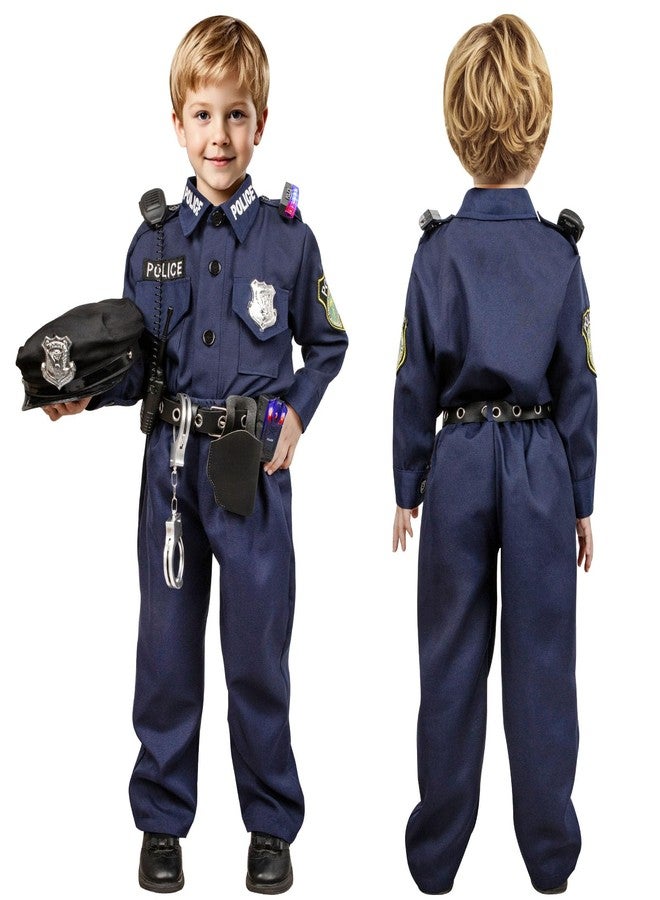 Kiddokids Police Costume for Kids - Boys and Girls Cop Uniform Outfit with Hat and Accessories, Ideal for Halloween and Career Day, Role Play, Dress Up Parties - Image 4
